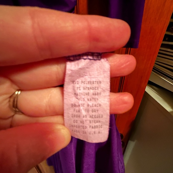 NWOT Faux wrap stretchy purple dress- Christmas, work, date night - Picture 7 of 7